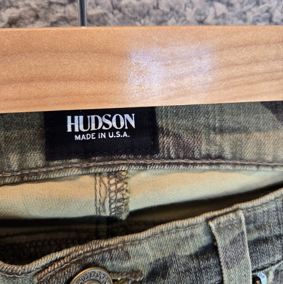 Hudson Crop Krista Womens Sz 27 Camo Super Skinny Stretch Low Rise Jeans - Picture 5 of 14